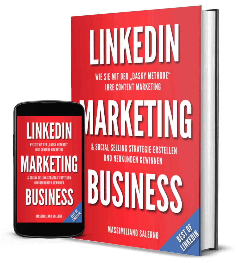 Massimiliano Salerno Buch Linkedin Marketing Business MockUp TB und Mobile